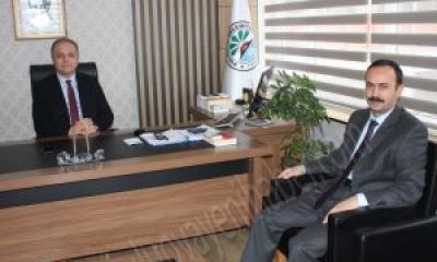 Kaymakamımız Hayatı Taşdan, Başkan Üçok’a Veda Ziyaretinde Bulundu.