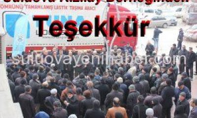 Suluova Kızılay Derneğinden Teşekkür.