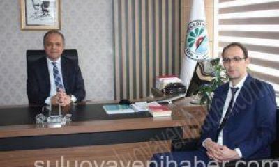 Yeni Başhekim Op. Dr. M. Turgay Türkmen, Başkan Fatih Üçok’u Ziyaret Etti.