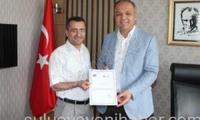 Amasya Defterdarlığından Başkan Fatih Üçok’a Teşekkür Belgesi.