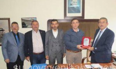 Belediyespor’dan Mustafa Saatçı’ya Plaket.