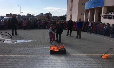 TOKİ Okulunda Deprem ve Yangın Tatbikatı Yapıldı.