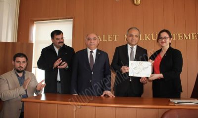 Başkan Fatih Üçok, Mazbatasını Alarak Görevine Başladı.