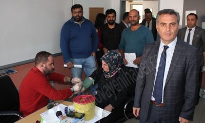 Veli ve öğretmenler kan bağışında bulundu.