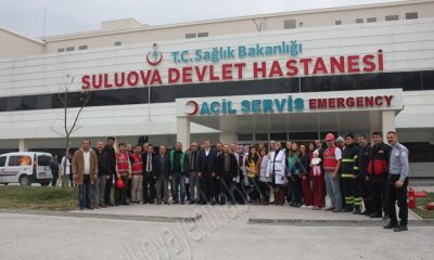 Hastanede Deprem ve Yangın Tatbikatı Yapıldı.