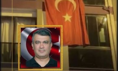 DÜŞEN KARGO UÇAĞINDA ŞEHİT OLAN HAMDİ ARMAĞAN KAPLAN’IN GÜMÜŞHACIKÖY’DEKİ EVİNE TÜRK BAYRAĞI ASILDI.