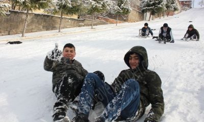 Suluova’da kar tatili çocuklara yaradı.