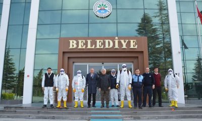 Belediye Temizlik Timi Koronavirüse Karşı Görev Başında.