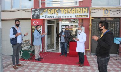 Suluova’da berber ve kuaförler dualarla yeniden faaliyete başladı.