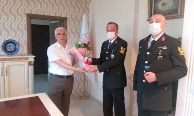 Jandarma Komutanı J.Asb.Kd.Bçvş. Nadir Toprak, Kaymakam Kanyılmaz’ı ziyaret etti.