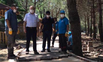 Suluova Millet Bahçesinin yapımı hızla sürüyor.