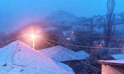 Suluova’ya yılın ilk kar yağışı Soku Köyüne düştü