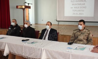 İLÇE GÜVENLİK, MUHTARLAR VE HALK TOPLANTISI YAPILDI.