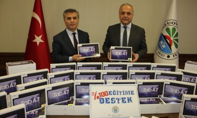 SULUOVA BELEDİYESİNDEN UZAKTAN EĞİTİME 200 TABLET DESTEĞİ