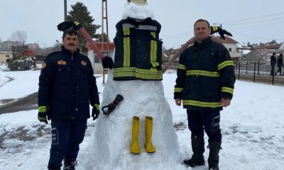 İTFAİYECİLERİN KAR SEVİNCİ !