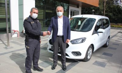 BELEDİYEDEN EMNİYET TEŞKİLATINA ARAÇ DESTEĞİ