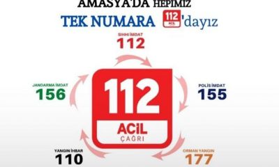 ACİL DURUMDA TEK NUMARA: 112.