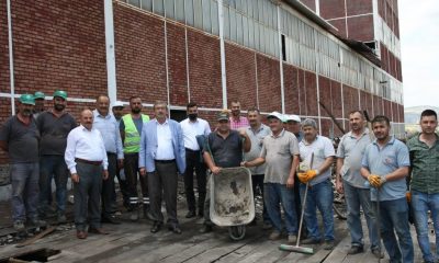 ŞEKER FABRİKASI ÇATISININ YENİLENMESİ HIZLA DEVAM EDİYOR