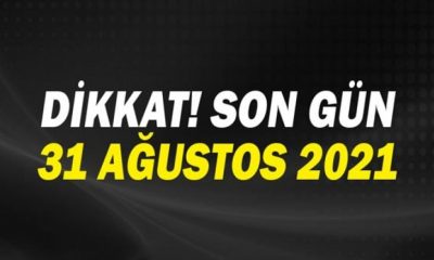 YAPILANDIRMA BAŞVURULARINDA SON GÜN 31 AĞUSTOS !