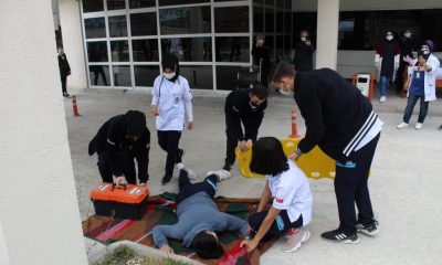 HASTANEDE YANGIN TATBİKATI YAPILDI