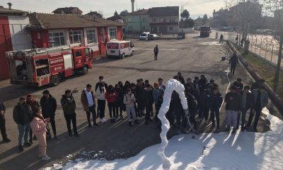 İTFAİYEDEN YÜKSEK OKUL ÖĞRENCİLERİNE EĞİTİM