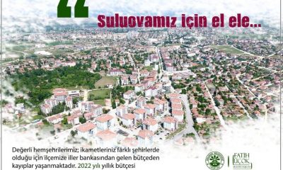 SULUOVA BELEDİYESİNDEN DUYURU; SON 3 GÜN !