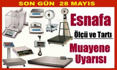 ÖLÇÜ VE TARTI ALETLERİNE MUAYENE