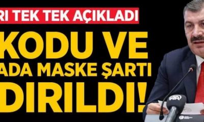 SON DAKİKA: MASKE ZORUNLULUĞU KALKTI