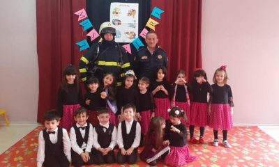 İTFAİYEMİZDEN ANASINIFI ÖĞRENCİLERİNE DEPREM EĞİTİMİ