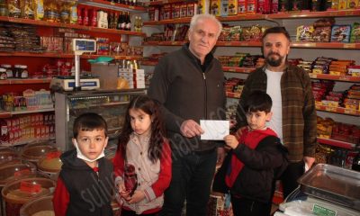 SULUOVALI MİNİK ÖĞRENCİLER HARÇLIKLARI İLE VERESİYE BORCU KAPATIP ASKIDA EKMEĞE KATKI SUNDU