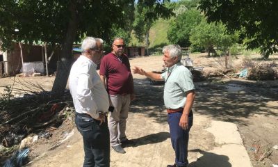 ZİRAAT ODASI BAŞKANI ÖKSÜZ, KERİMOĞLU KÖYÜNDE YAĞIŞ VE DOLUNUN VURDUĞU ALANLARDA İNCELEMELERDE BULUNDU.