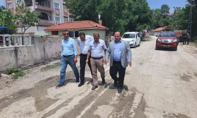 KAYMAKAM ŞEN VE BAŞKAN ÜÇOK, SEL VE DOLUNUN ZARAR VERDİĞİ KERİMOĞLU KÖYÜNDE İNCELEMEDE BULUNDU