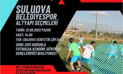 SULUOVA BELEDİYESPOR, GELECEĞİN YILDIZ ADAYLARINI ARIYOR.