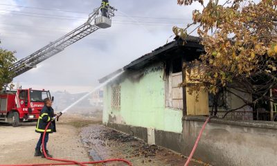 SULUOVA’DA BACA YANGINI, BİR EV KULLANILAMAZ HALE GELDİ.