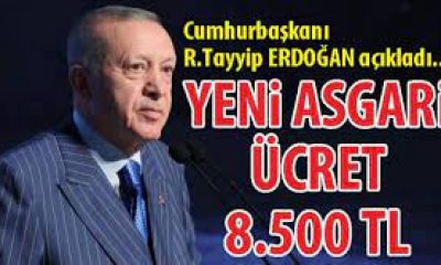 2023 YILI ASGARİ ÜCRETİ NET 8.500 TL OLDU