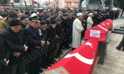DEPREMDE ŞEHİT OLAN EMEKLİ ASTSUBAY İLE EŞİ POLİS MEMURU VE 2 ÇOCUĞUNUN CENAZELERİ SULUOVA’DA DUALARLA İLE DEFNEDİLDİ