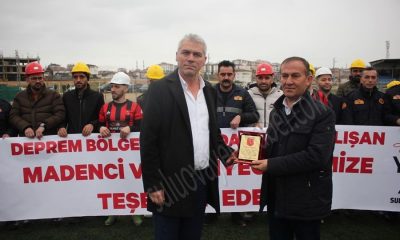 SULUOVASPOR 2021 KULÜBÜ, AFET BÖLGESİNDE KAHRAMANLIK GÖSTEREN MADENCİLER İLE İTFAİYECİLERE TEŞEKKÜR PLAKETİ VERDİ