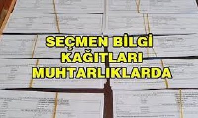 SEÇMEN KAĞITLARI MUHTARLIKLARDA