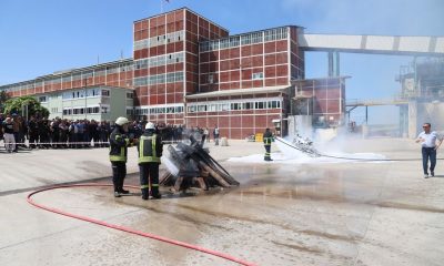 ŞEKER FABRİKASINDA DEPREM VE YANGIN TATBİKATI YAPILDI