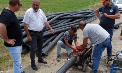 SULUOVA KÖY İÇME SULARI BİRLİĞİ 600 MERTELİK İSHALE HATTINI YENİLİYOR