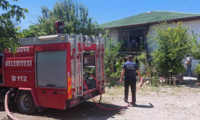 SULUOVA CÜRLÜ KÖYÜNDE EV YANGINI