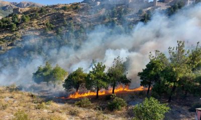 AMASYA KALESİ’NDE YANGIN!