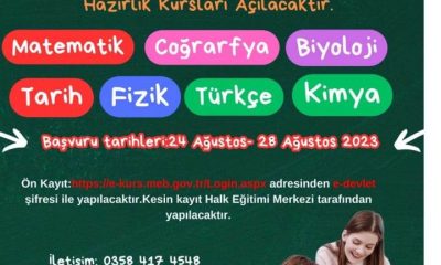 SULUOVA ŞEHİT HÜSEYİN DÜZENLİ HALK EĞİTİMİ MERKEZİ TARAFINDAN, MEZUN ÖĞRENCİLERE ÜNİVERSİTEYE HAZIRLIK KURSLARI AÇILAÇAKTIR.
