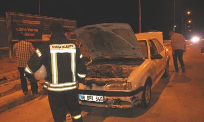 SULUOVA’DA ARAÇ YANGINI.