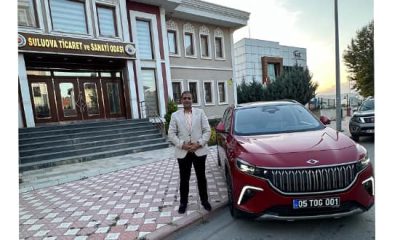 TÜRKİYE’NİN İLK YERLİ OTOMOBİLİ TOGG, SULUOVA TSO’YA TESLİM EDİLDİ