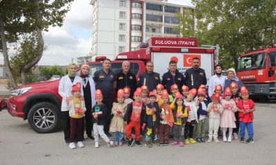 GÜL BAHÇESİ MİNİKLERİ İTFAİYECİ ABİLERİNE TEŞEKKÜR