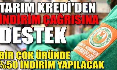 TARIM KREDİ MARKETLERDE %50 İNDİRİMLİ SATIŞLAR BAŞLADI