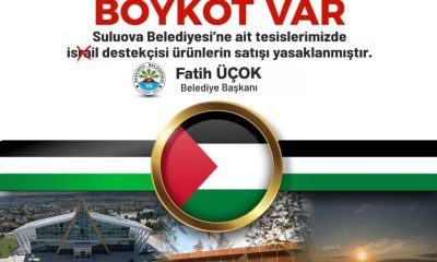 SULUOVA BELEDİYESİNDEN İSRAİL ÜRÜNLERİNE BOYKOT !