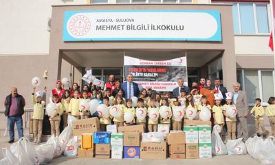 SULUOVALI ÖĞRENCİLER FİLİSTİNLİ ÇOCUKLARA 3 TON YARDIM GÖNDERDİ
