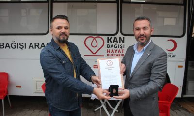 ÖRNEK KAN BAĞIŞÇI BRONZ MADALYA İLE ÖDÜLLENDİRİLDİ